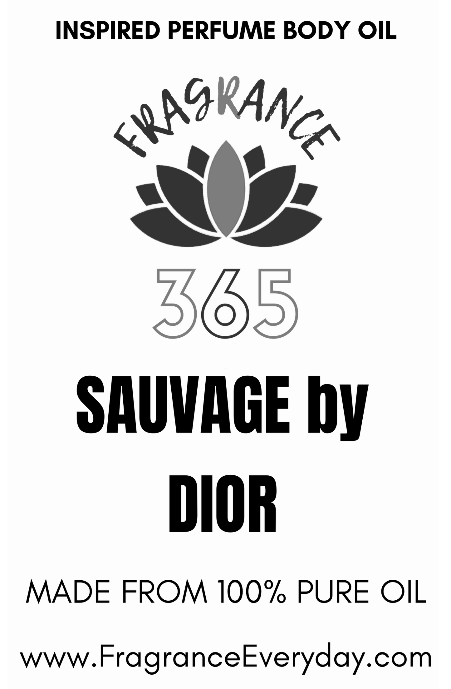 Perfume Body Oil INSPIRED DIOR SAUVAGE MEN